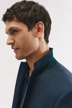 Cortefiel Americana ojo de perdiz coolmax Azul Discount