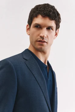 Cortefiel Americana ojo de perdiz coolmax Azul Discount