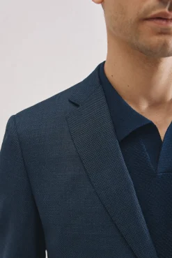 Cortefiel Americana ojo de perdiz coolmax Azul Discount