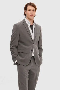 Selected Americana slim fit con bolsillos Gris Clearance
