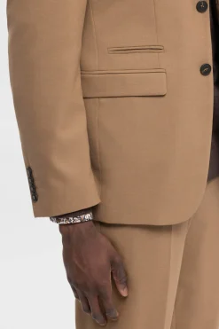 Selected Americana Slim Fit con lana Marr&oacute;n Discount