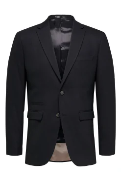 Selected Americana Slim Fit con lana Negro Online
