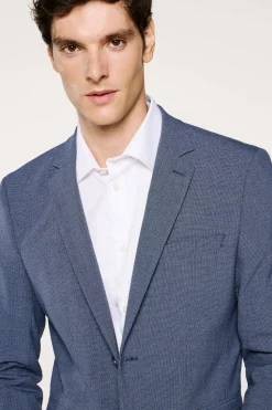 Selected Americana Slim Fit confeccionada con materiales reciclados. Azul marino New