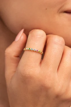 Singularu Anillo Orbit Baño Oro amarillo Sale