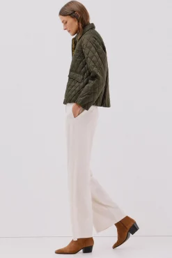 Cortefiel Anorak acolchado botones Kaki Hot