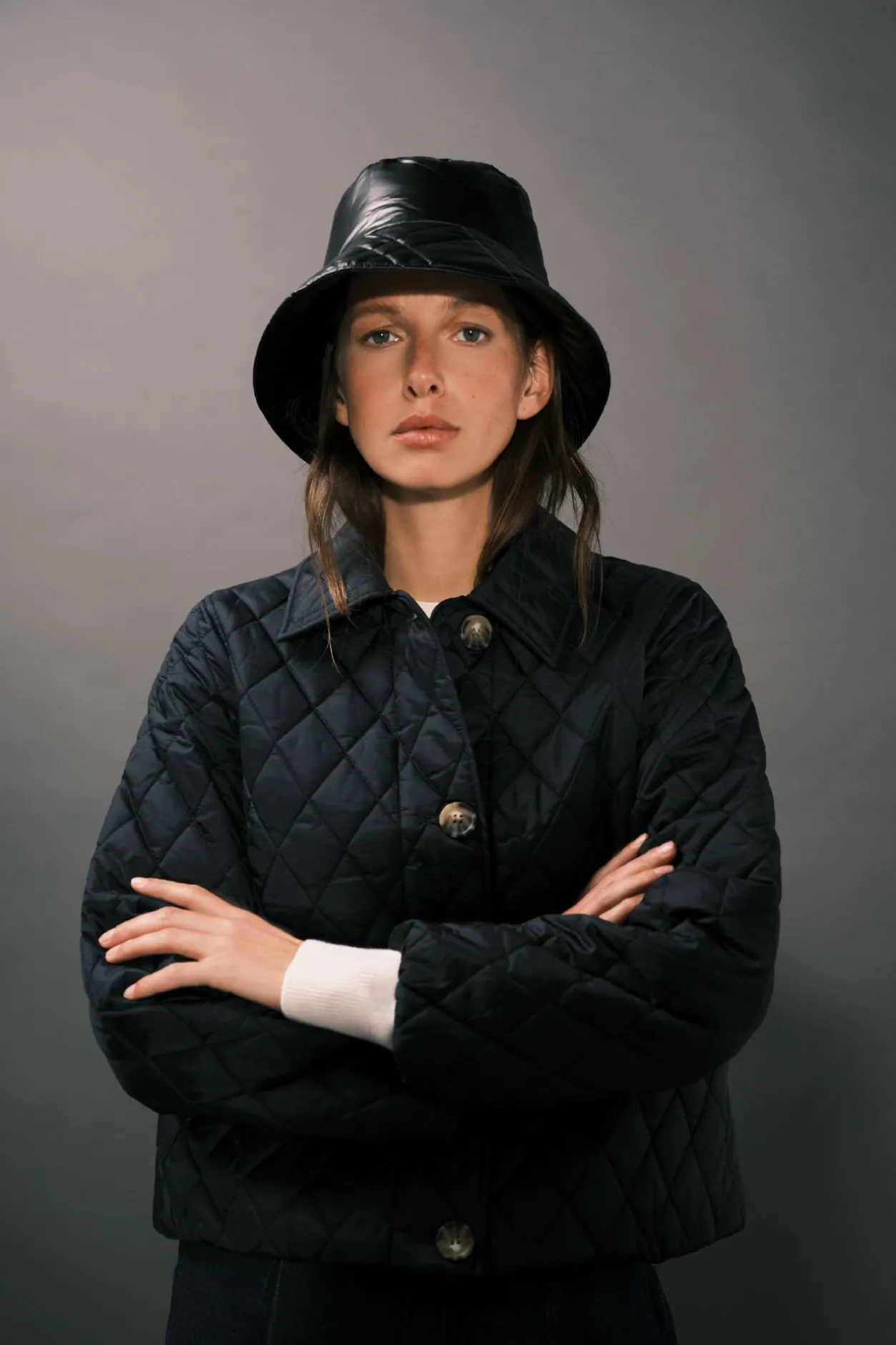 Cortefiel Anorak acolchado botones Azul marino Hot