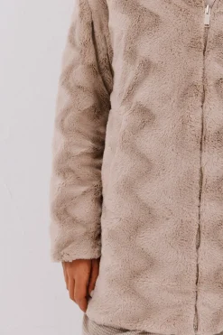 Cortefiel Anorak acolchado reversible efecto pelo Beige Online