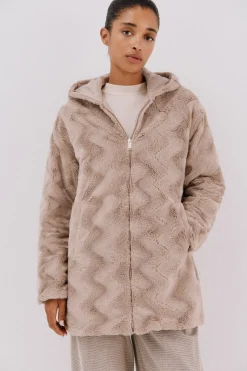 Cortefiel Anorak acolchado reversible efecto pelo Beige Online