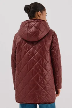 Cortefiel Anorak acolchado reversible efecto pelo Vino Discount