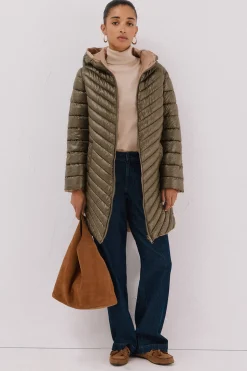 Cortefiel Anorak reversible thermolite® Verde Hot