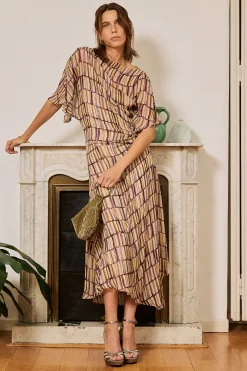 Hoss Intropia Aurora. Vestido estampado Beige Outlet