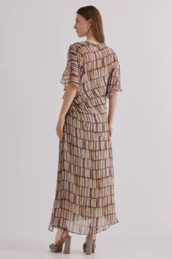 Hoss Intropia Aurora. Vestido estampado Beige Outlet