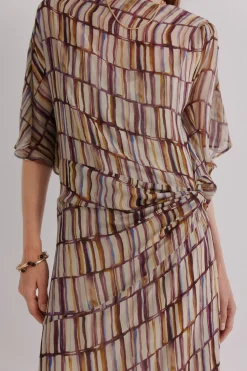 Hoss Intropia Aurora. Vestido estampado Beige Outlet