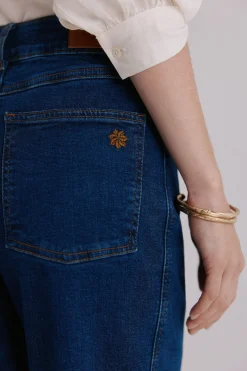 Hoss Intropia Babette. Vaqueros estructurados Azul marino Discount