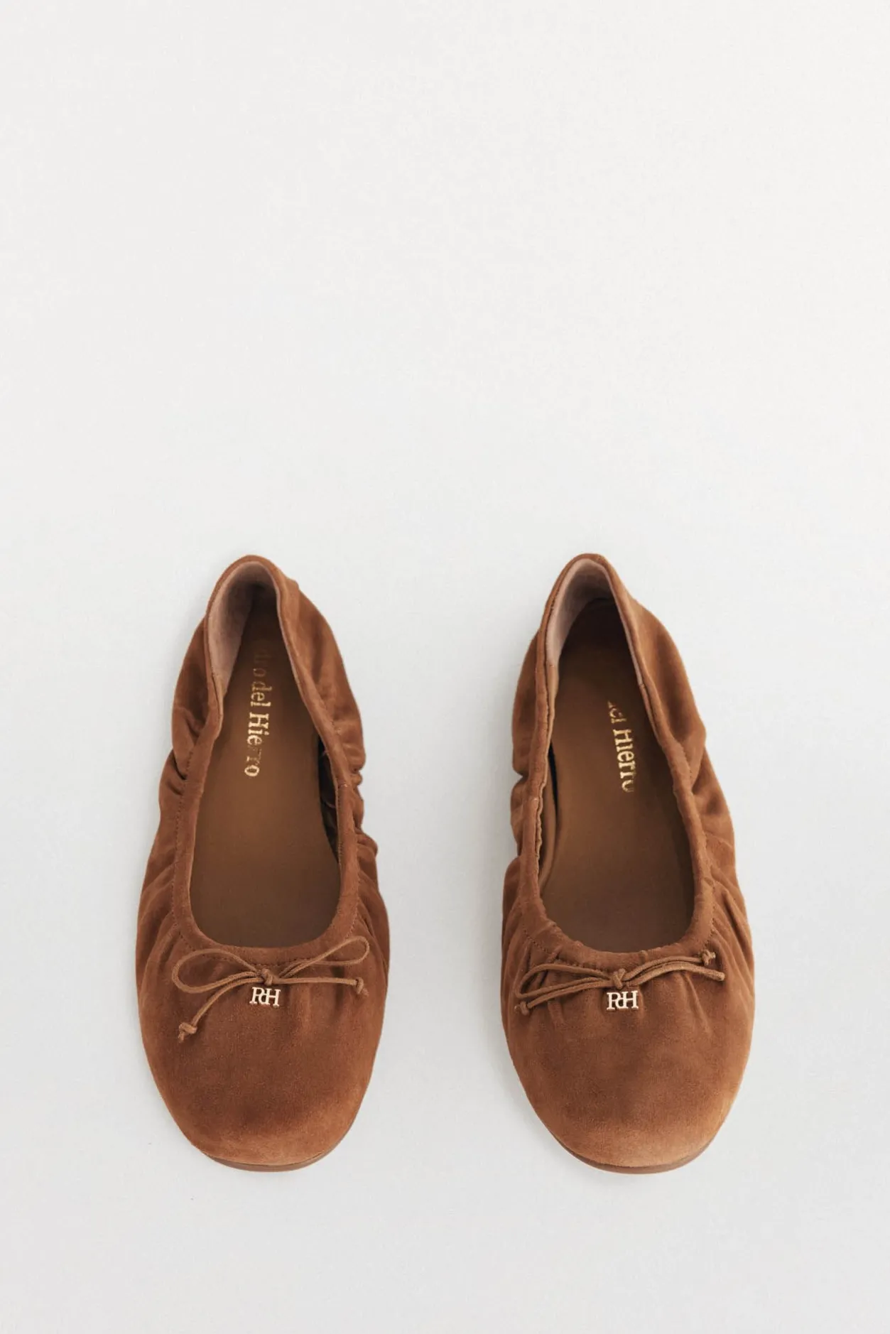 Pedro del Hierro Bailarina fruncida con lazo Marrón New