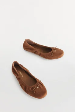 Pedro del Hierro Bailarina fruncida con lazo Marrón New