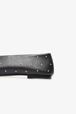 Cortefiel Bailarina tachas piel Negro Clearance