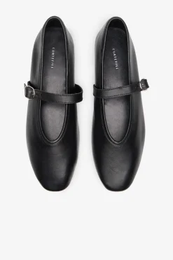 Cortefiel Bailarina tira piel Negro Sale