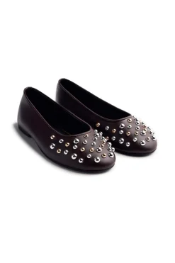 Gioseppo Bailarinas de piel Marr&oacute;n Online