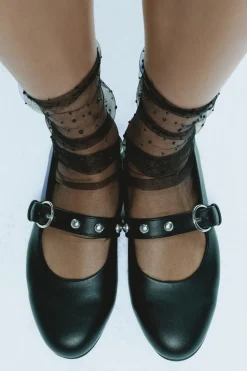 Springfield Bailarinas tachas negro Clearance