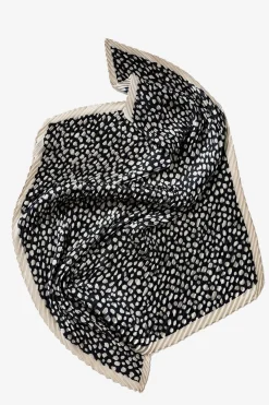 Vilanova Bandana Plisada Estampada Bicolor Negro Hot