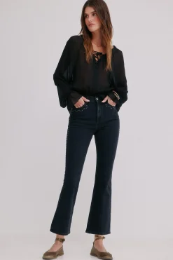 Hoss Intropia Basilea. Vaqueros con tachuelas Negro Discount