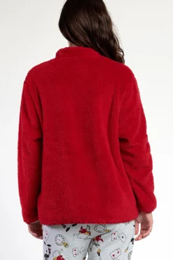 Admas Bata corta borrego Alicia Wonderland para mujer rojo Discount