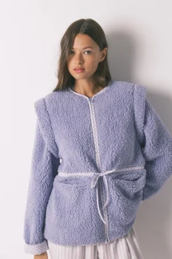 Women'secret Bata corta borreguito lila morado/lila Outlet