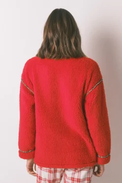 Women'secret Bata corta borreguito bordado Snoopy rojo Discount