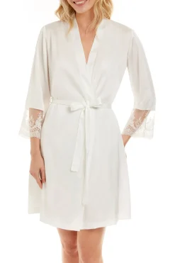 Ivette Bridal Bata corta crepe essen marfil New