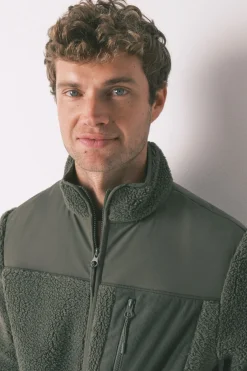 Women'secret Bata corta hombre borreguito verde kaki Discount