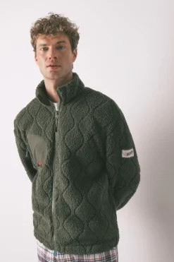 Women'secret Bata corta hombre borreguito verde Hotwheels kaki New