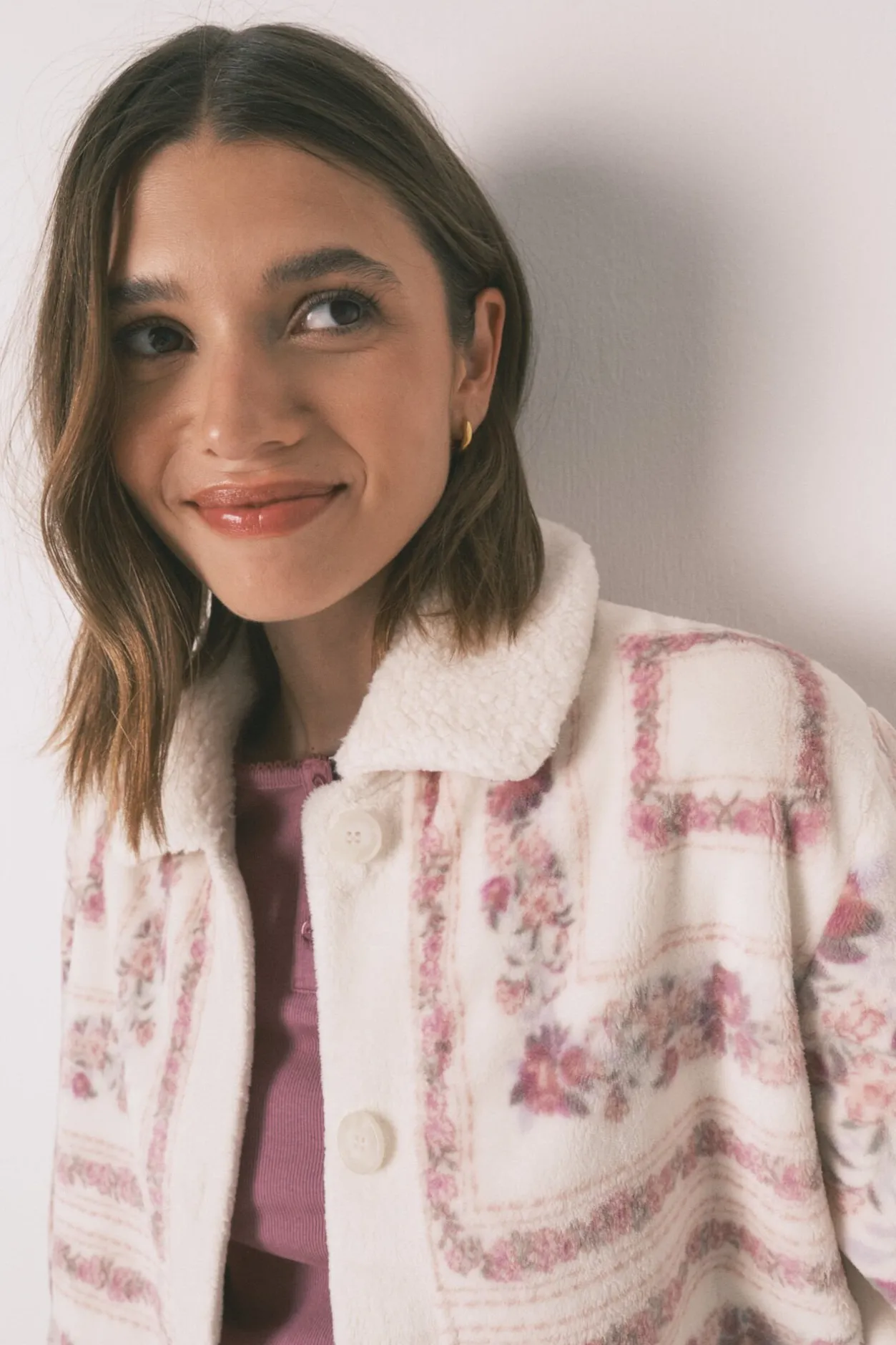 Women'secret Bata corta polar rosa Discount