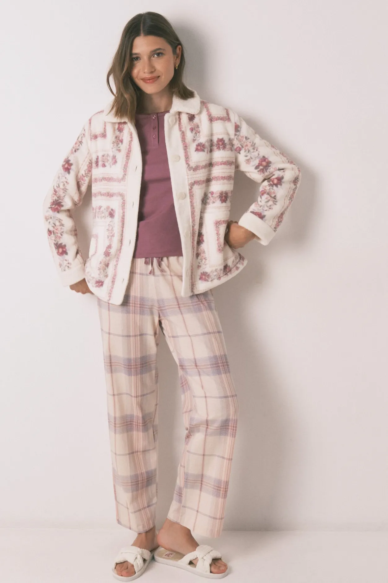 Women'secret Bata corta polar rosa Discount