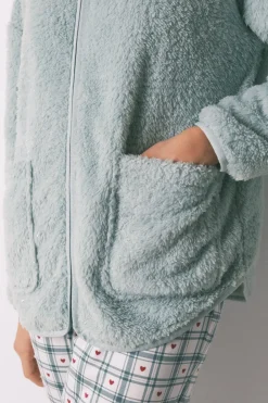 Women'secret Bata corta tejido pelo lurex verde Hot