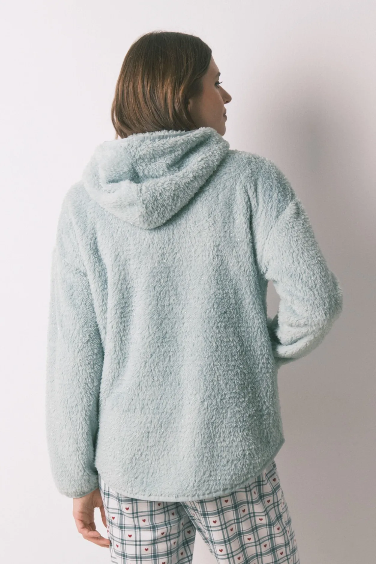 Women'secret Bata corta tejido pelo lurex verde Hot