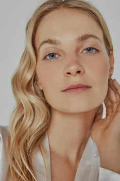 Ivette Bridal Bata de mujer corta de satén en blanco marfil Best