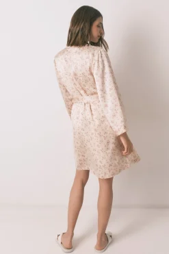 Women'secret Bata holgada midi satén flor rosa Best