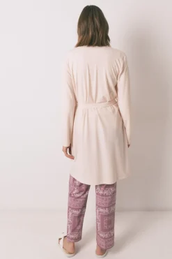 Women'secret Bata larga canalé rosa Sale