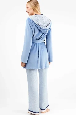 Gisela Bata micropolar celeste azul Online