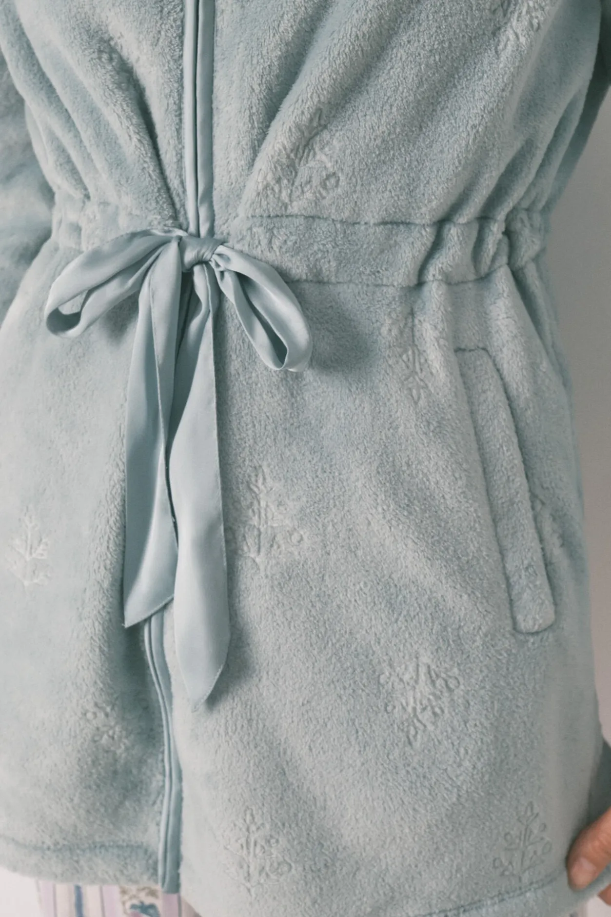 Women'secret Bata midi polar flores verde Online