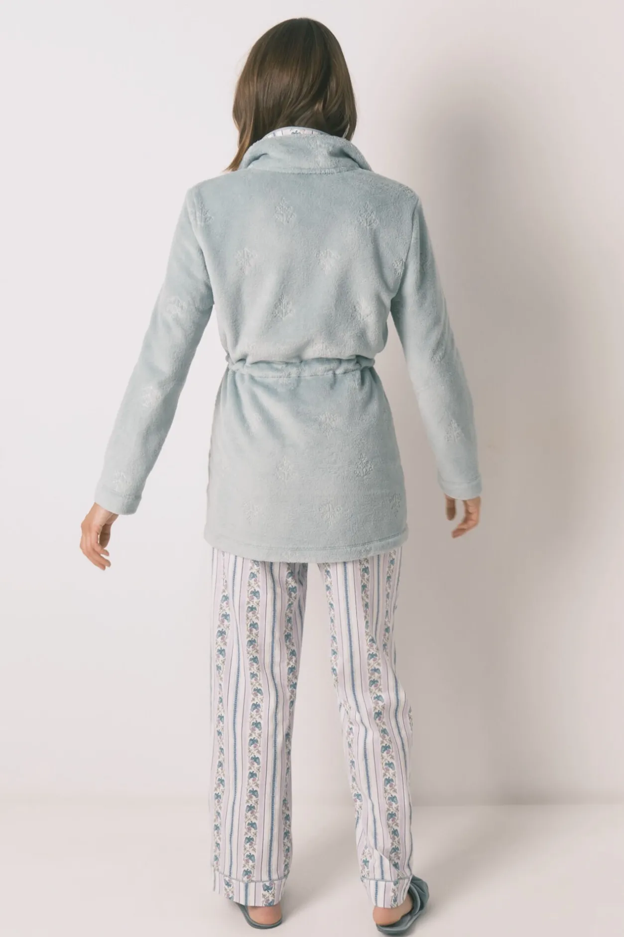 Women'secret Bata midi polar flores verde Online