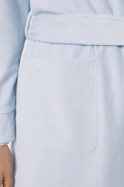 Women'secret Bata midi terciopelo brillos azul Discount