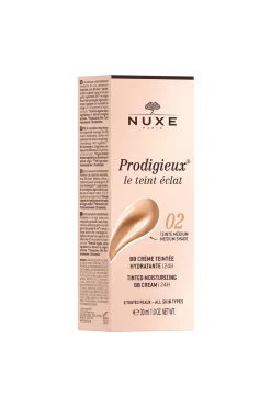 Nuxe BB Cream Hidratante con Color 24H, Prodigieux® le teint éclat 30ml - Tono medio Estampado blanco