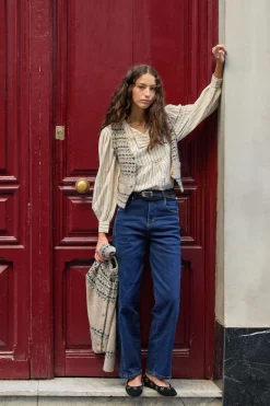 Hoss Intropia Benedetta. Vaqueros rectos Azul marino Clearance