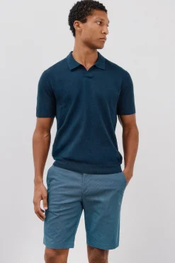 Cortefiel Bermuda chino estampada Azul oscuro New