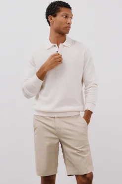 Cortefiel Bermuda chino estampada Beige