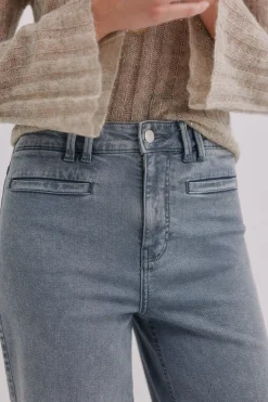 Hoss Intropia Berta. Vaqueros wide leg Gris Hot