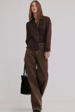 Hoss Intropia Beth. Vaqueros efecto lavado Marron New