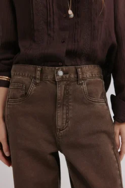 Hoss Intropia Beth. Vaqueros efecto lavado Marron New